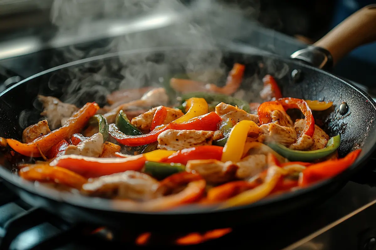 Delicious chicken fajita marinade with raw chicken.