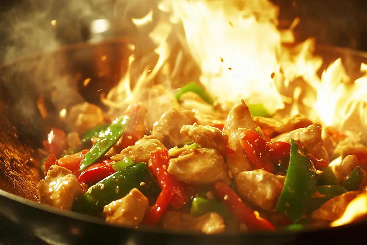 Enjoy a flavorful and fast homemade chicken stir fry.