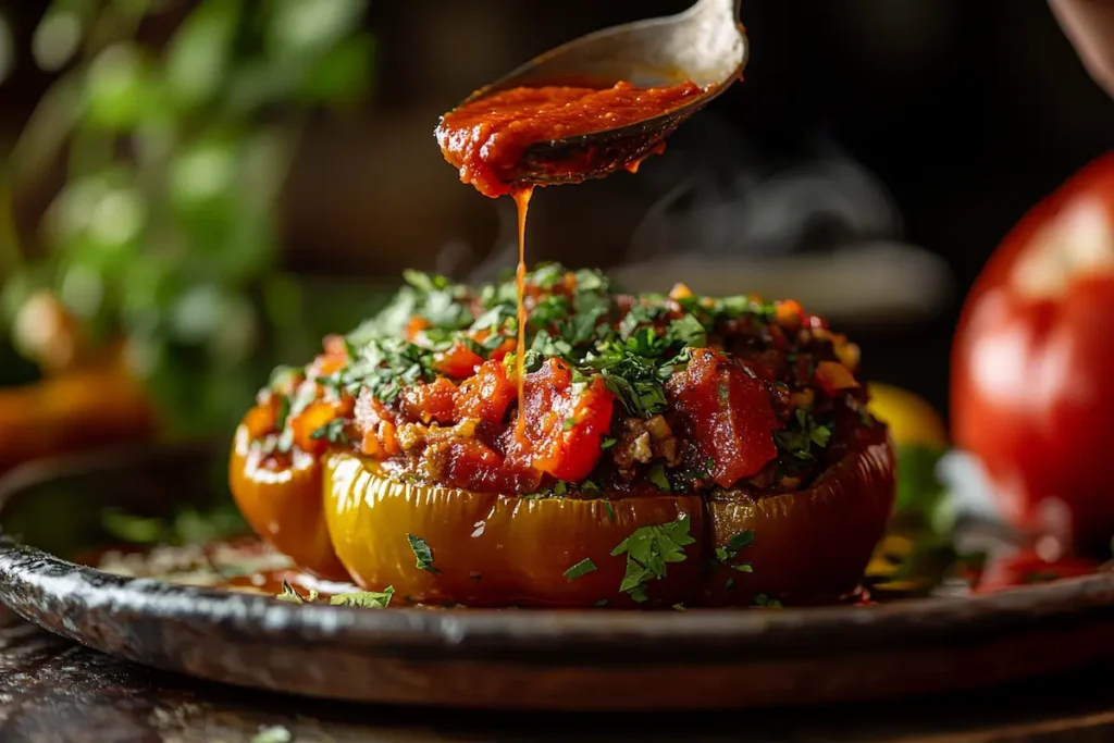 A tasty old fashioned stuffed bell peppers recipe.