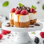 No bake mini cheesecakes with berry toppings.