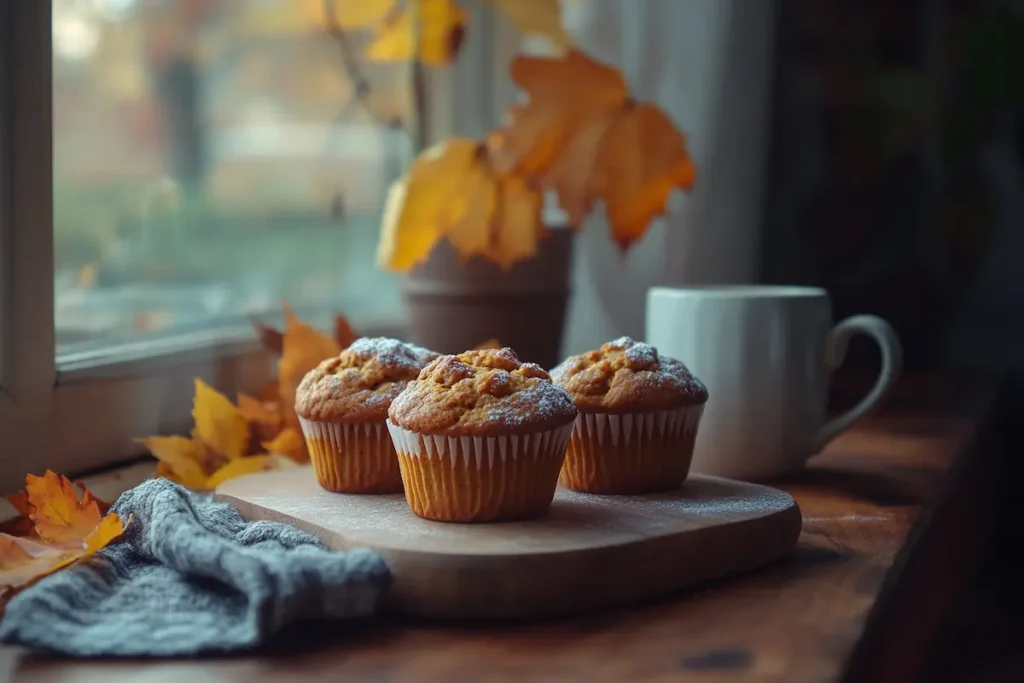 Homemade pumpkin muffin recipe perfect for fall.